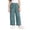 Dark Green, variant on Little Girls Crinkle Linen Casual Pants Solid Color Elastic Waist Loose Straight Leg Pants Summer Breathable Lounge Rousers Green 5-6 Years