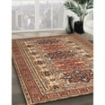 thumbnail image 2 of Ahgly Company Indoor Round Traditional Saffron Red Persian Area Rugs, 4' Round, 2 of 6