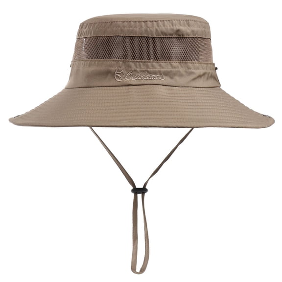 Gtoiithly Men Women Bucket Hat Wide Brim Boonie Sun Cooling Sun Hat Outdoor Summer Safari Hiking Hunting Fishing Gardening Khaki