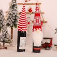 thumbnail image 4 of Paquete de 4 fundas para botellas de vino de gnomos navideños, hechas a mano con gnomos de Tomte suecos, bolsas para botellas de vino para decoraciones navideñas, 4 of 5