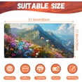 thumbnail image 2 of Large Gaming Mouse Pad for Desk, Watercolor Colorful Wildflowers Desk Mat, Flowers On Mountains Desk Pad, 31.5"x15.7" Extended Big Computer Mouse Pad with Non-Slip Base and Stitched Edge, 2 of 6