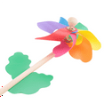 thumbnail image 4 of HOT! 10Pcs Wooden Stick Pinwheels,Windmill Pinwheels DIY Set for Kids Toy Garden Lawn Decor, 4 of 4