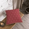 thumbnail image 6 of ZNDUO Throw Pillow, 18"x18" Bed Pillow and Couch Pillows - Indoor Decorative Pillows，Red Vintage Damask Design Throw Pillow, 6 of 8