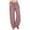 Pink, variant on Staron Women's Casual Pants Loose Wide Leg Drawstring Trousers Striped Elastic Waist with Pockets Comfy Relaxed Lounge Pants, Black L