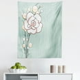thumbnail image 1 of Flower Tapestry, Romantic Rose Sign of Eternal Love with Pearls the Purity Print, Fabric Wall Hanging Decor for Bedroom Living Room Dorm, 5 Sizes, Pale Blue White Pink, by Ambesonne, 1 of 1
