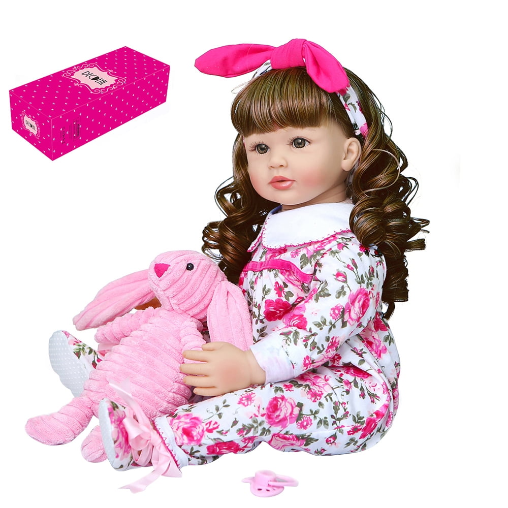 Amdohai Decdeal 24 inch Reborn Baby Doll Lifelike Baby Girl Dolls