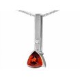 thumbnail image 2 of Tommaso Design� Trillion 7mm Genuine Garnet Pendant Necklace, 2 of 9