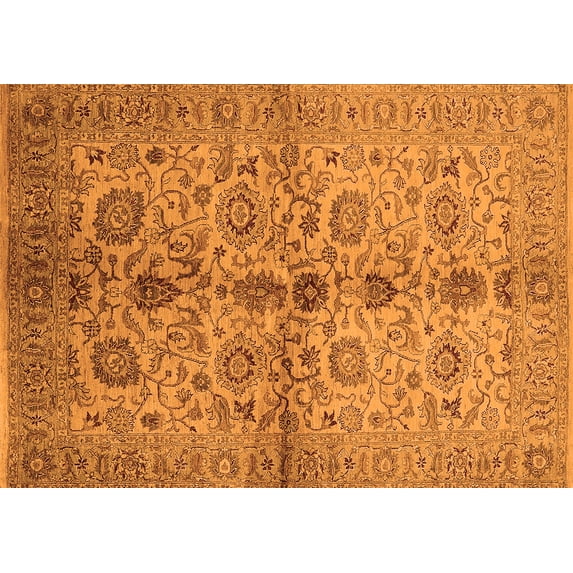Ahgly Company Indoor Rectangle Oriental Orange Traditional Area Rugs, 2' x 4'