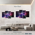 thumbnail image 4 of Elephant Stock Galaxy Space Nebula Wall Art - Horizontal Multi Panel Canvas - Living Room Wall Decor - Astronomy & Space Multi Panel - Black And Blue Decor - 75" x 48", 4 of 8
