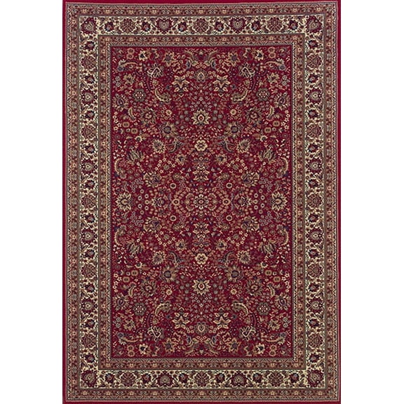Oriental Weavers Traditional Red Ivory Polypropylene Oriental Machine-Woven Area Rug, 10