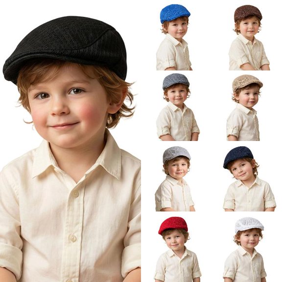 oqasdz Toddler Kids Beret Solid Color UPF 50 Mesh Breathable Beret Cap for Boys Girls Versatile Daily Activities Casual Outdoor
