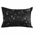 thumbnail image 2 of Starry Sky Throw Pillow Cover, Pillowcase Protectors with Zipper, Breathable Decorative Lumbar Pillow Case Cover, Modern Black Abstract Dots Stars Aesthetic Pillow Shams for Couch Sofa 12x20Inch, 2 of 8
