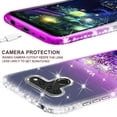 thumbnail image 5 of Compatible for LG V50 ThinQ Case, LG V50 Case, with [Tempered Glass Screen Protector] SOGA Diamond Liquid Quicksand Cover Cute Girl Women Phone Case - Clear/Purple, 5 of 5