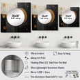 thumbnail image 4 of Designart "Celestial Mirage Gold and Black Saturn I" Saturn Square Mirror For Wall Decor - Large Gold Square Mirror Printed Wall Decor - Astronomy Square Living Room Mirror, 4 of 5