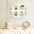 thumbnail image 5 of Easygdp Gnomes Honey Bee Bone China Decorative Plate Ceramic Dinner Plates Art Crafts with Display Stand-8in, 5 of 6