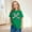 Green, variant on Girls Graphic T-shirt, Crewneck Short Sleeve Stylish Cute Printed T-shirt Girls Fashion Pullover Tees Pink 9T