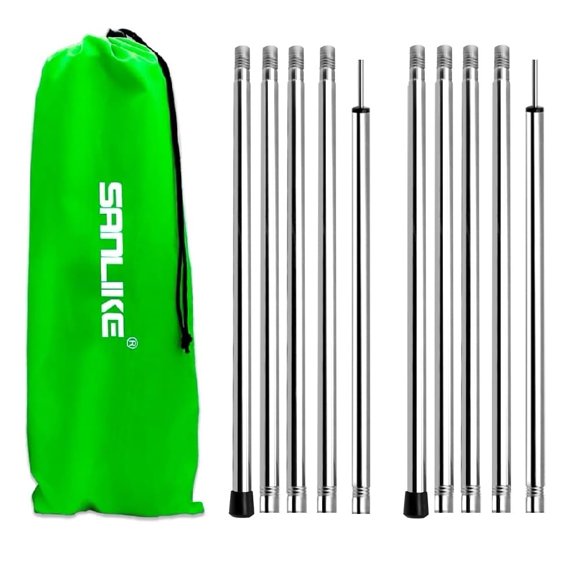 Conjunto de Poste Telescópico para Tienda SANLIKE Nomad 0,8-2,0 m Acero Inoxidable