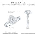 thumbnail image 6 of Rosec Jewels Lab Grown Diamond Halo Ring - Teardrop Engagement Ring 1 ct - EF-VS Quality Certified, 10K White Gold, US 3.00, 6 of 7