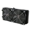 thumbnail image 1 of 2X Aluminum 240mm 10 Pipe Water Cooling Cooled Row Heat Exchanger Radiator with Fan for CPU PC Water Cooling System, 1 of 4