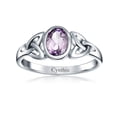 thumbnail image 4 of Bling Jewelry Womens Oval Gemstone Celtic Trinity Knot Ring for BFF Sorority Sister Sterling Silver, 4 of 5