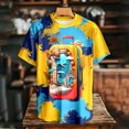 thumbnail image 3 of jowamay Mens Beach T Shirts Crewneck Summer Short Sleeve Beach Tee Regular Fit Trendy Basic Tops for Travel Leisure, 3 of 6