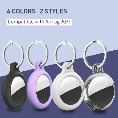 4 Pack AirTag Holder Compatible with Apple Air Tags 2021,Waterproof Case for Air Tag Protection,AirTags Keychain Accessories with Silicone Case for Airtags with Keychain