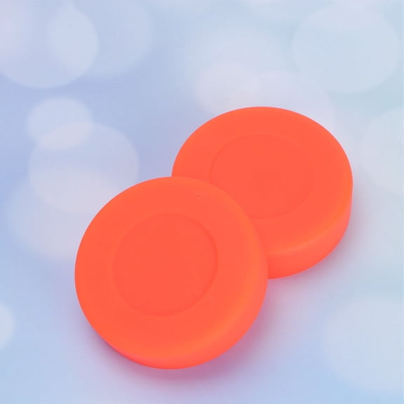 12 Pcs Standard Hockey Balls Rubber Accessory Ice Party Favors Orange