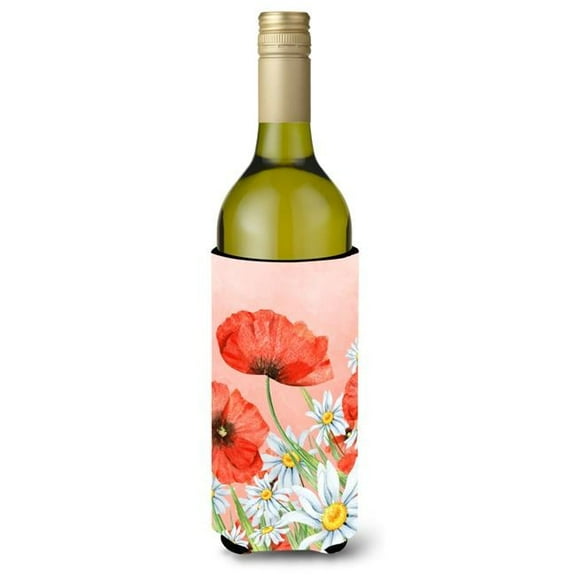 Poppies & Chamomiles Wine Bottle Beverge Insulator Hugger
