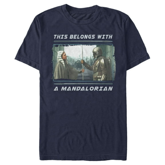 Men's Star Wars: The Mandalorian Beskar's Rightful Owner  Graphic Tee Navy Blue X Large