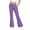 Purple, variant on YaEYa Girls School Uniform Pant Striped Slim Fit Bell Bottom Trousers Fitted Flare Leg Pants High Waist With Side Pocket Button Fly Trouser Preppy Outfit (Blue,7-8 Years)