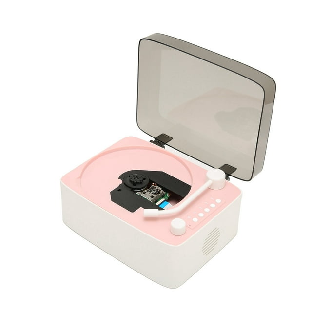 Reproductor de CD Con Gramófono Retro Clásico, Reproductor de CD Retro Multifuncional Contavoces de Alta Fidelidad, Mini Altavoz Para El Hogar, Reproductor de Música