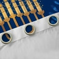 thumbnail image 4 of Feelyou Western Happy Chanukah Black Out Curtains, Menorah Dreidel Curtains Pack of 2 (42x63 Each), Blue Olive Branch Bedroom Curtains, Black Out Curtains Decor, 4 of 6