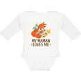 thumbnail image 3 of Inktastic Mamaw Loves Me Grandchild Fox Boys or Girls Long Sleeve Baby Bodysuit, 3 of 5