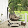 thumbnail image 4 of Modway Abate Wicker Rattan Outdoor Patio Swing Chair in Black Mocha, 4 of 4
