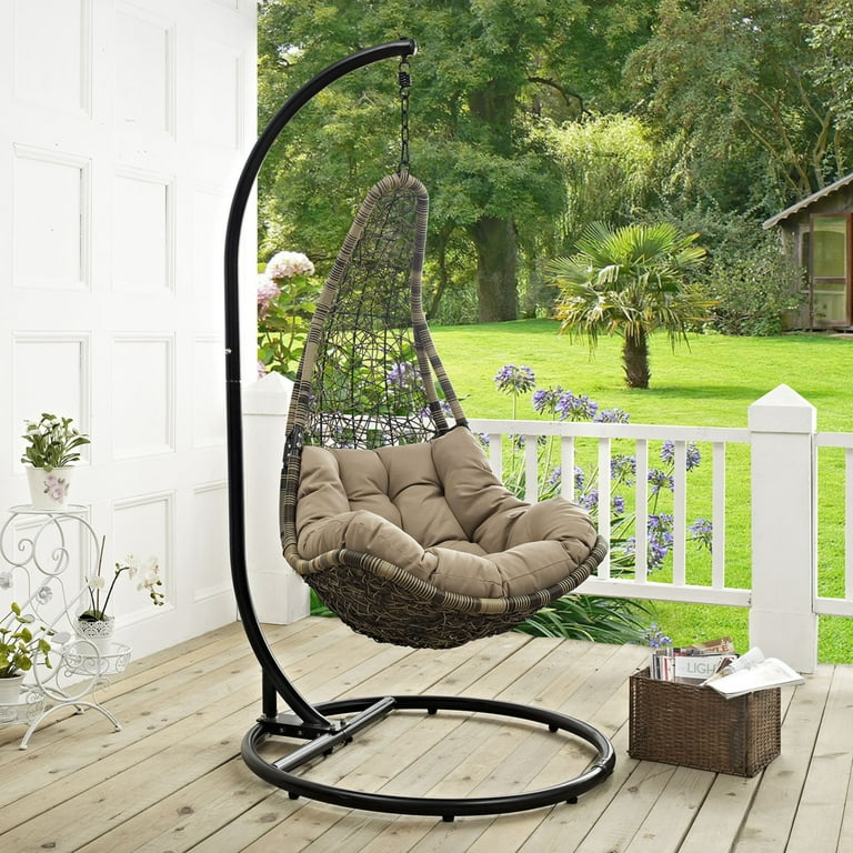 Black Mocha Abate Outdoor Patio Swing Chair Walmart