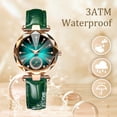 thumbnail image 6 of Watch for Women Round Quartz Waterproof Wristwatches Luxury Jewelry Design Watches Leather Band Ladies Watch Gift for Women, 6 of 7