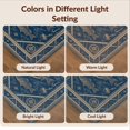 thumbnail image 7 of Design&I 8'x10' Washable Area Rug Fish Symmetrical Silhouetted Marine Faded Navigation Clownfish for King Size Bedroom, Under Bed, Sleek Flatweave Pet Friendly, 7 of 7