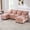 Pink, variant on 106" U Shape Sectional Sofa Cloud Couch for Living Room, Upholstery Comfy Modular Sofas, 4 Seat Chenille U-Shaped Sleeper Sofa with Chaise Lounge, Ottoman & Pillows (Green)