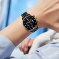 thumbnail image 6 of Msgweeeg Smart Watch for Men Smart Watches for Men Valentine Day Fashion Men's Quartz Watch Openwork Designs Alloy Case Leather Strap Business Casual Wristwatch, 6 of 7