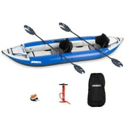 Sea Eagle 380X 12'6" Explorer Inflatable Kayak- Fishing, Touring, Camping, Exploring & Whitewater-Self Bailing, Removable Skeg, Drop Stitch Floor- Pro Package