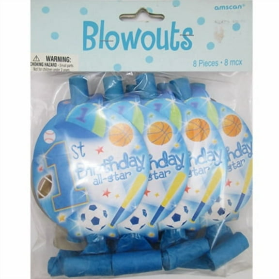 1st Birthday Boy 'All-Star' Blowouts / Favors (8ct)