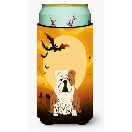 

Halloween English Bulldog Fawn & White Tall Boy Beverage Insulator Hugger