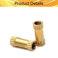 thumbnail image 3 of Wekity M3x10mm Female Thread Knurled Nuts,100PCS Hx4mm OD Brass Threaded Insert Embedment Nuts Hydraulic Welded Joint Injection Molding Assortment Kit for 3D Printing Injection Molding-0621, 3 of 5