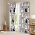 thumbnail image 3 of Manfei Cartoon Xmas Tree Curtains and Drapes,Cute Christmas Snowman Black Out Curtains,Gray White Orange Curtains Pack of 2 (52x63 Each) For Kids,Breathable Home Decor, 3 of 6
