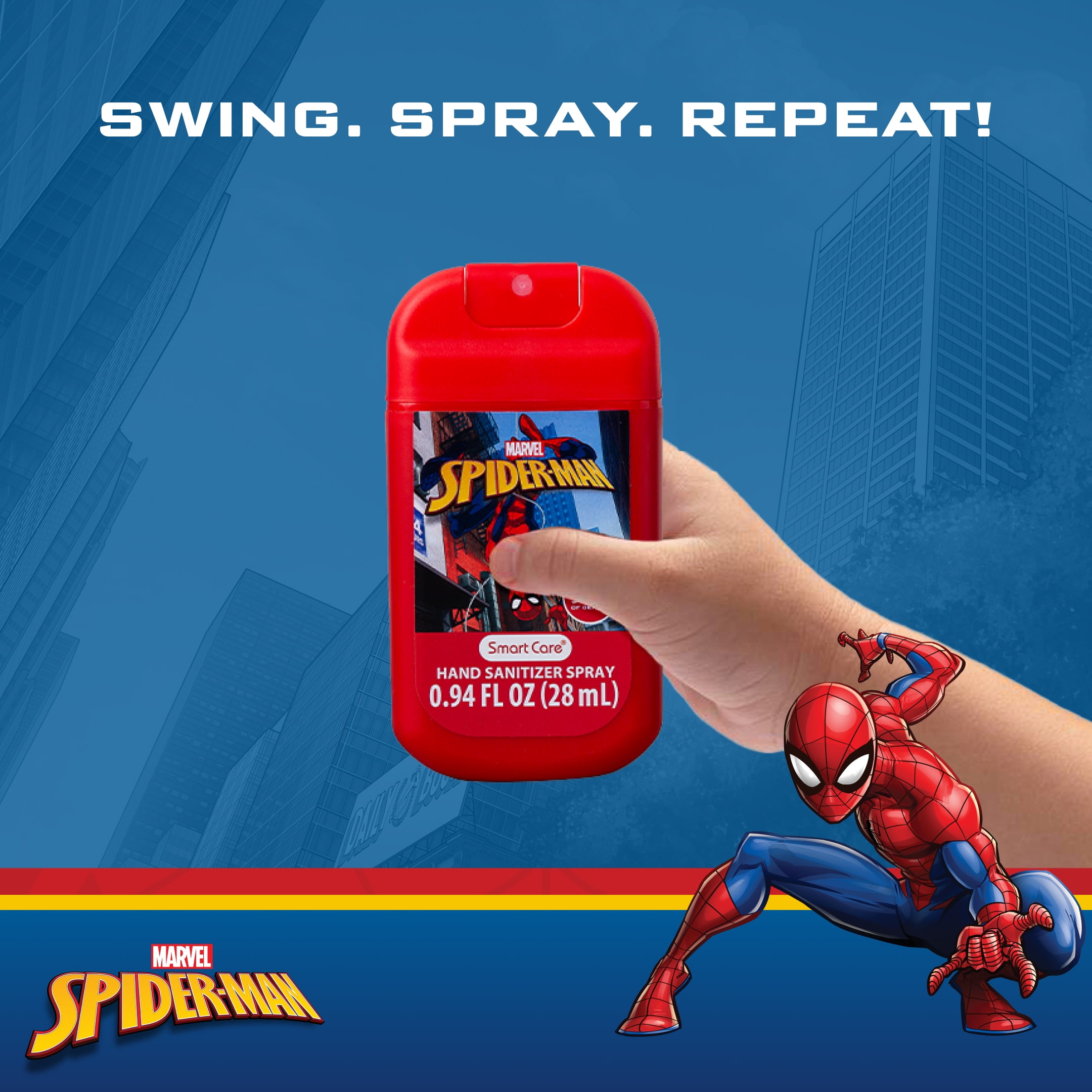 Smart Care Spider-Man Hand Sanitizer Spray for Children, 3 Pack
