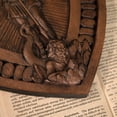 thumbnail image 2 of Shield Archangel Michael - Natural Wood - Christian Wall Art Decoration - Amulets - Religious Gifts, 2 of 7