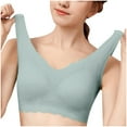 thumbnail image 2 of Hjtefg Women Casual Thin Breathable Top Bra Underwear Everyday Light Support Sport Bra Seamless Comfort Wirefree Bralette for Active Wear,Color: S3-Mint Green Size: XXL, 2 of 8