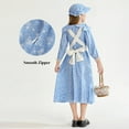thumbnail image 4 of EnJoCho Pion𝖾er Prairie Dress Set for Girls 𝖢olonial Vintage 𝖥loral Dresses 1800s 𝖱enaissance Dress with Bonnet & Apron 3-15Y Old Fashioned, 4 of 9