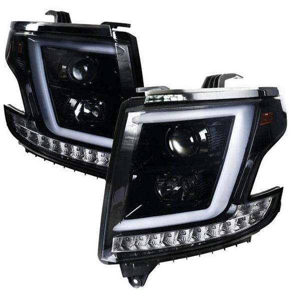 DRL Bar Projector Head Light for 2015-2018 Chevrolet Tahoe - Smoke
