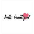 thumbnail image 3 of Hello Queen Size Duvet Cover Set, Calligraphy Motivational Phrase in Black Hand Written Style Font with Pink Heart, Decorative 3 Piece Bedding Set with 2 Pillow Shams, Pink Black, by Ambesonne, 3 of 3